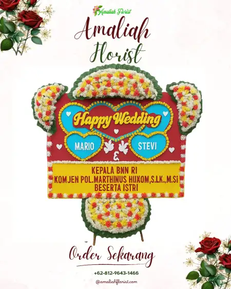 Papan Bunga Pernikahan Sikasur